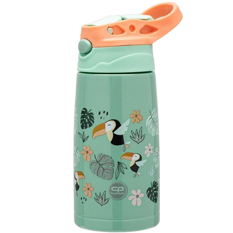 Термобутылка CoolPack Bono Toucans металлическая 350 мл (Z10662) - фото 1