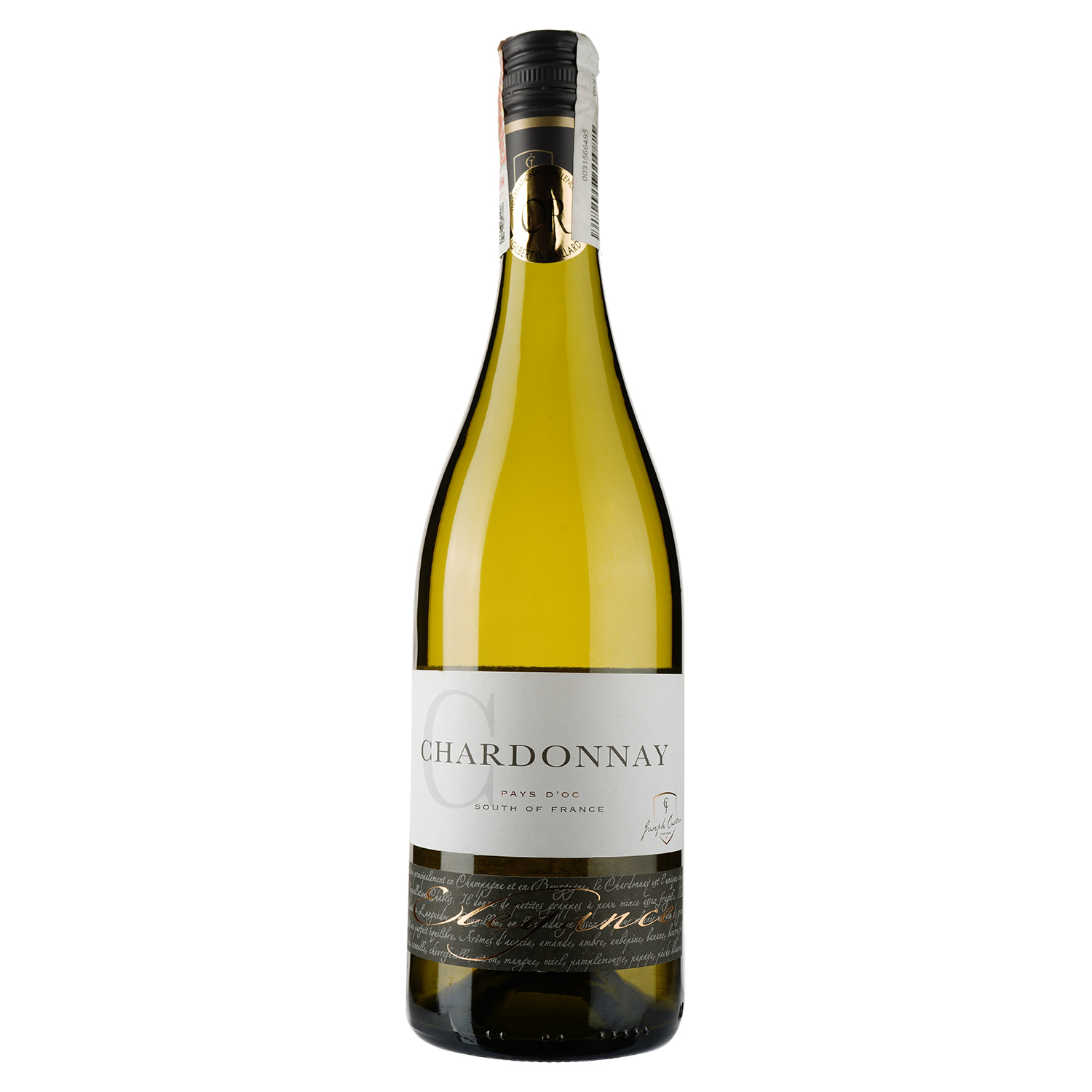 Вино Joseph Castan Elegance Chardonnay, белое сухое, 12%, 0,75 л - фото 1