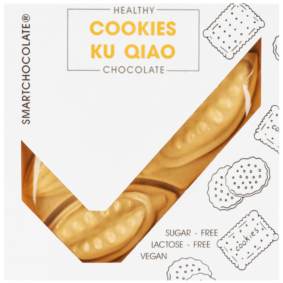 Шоколад SmartChocolate Cookies Ku Qiao без сахара 70 г (935120) - фото 1