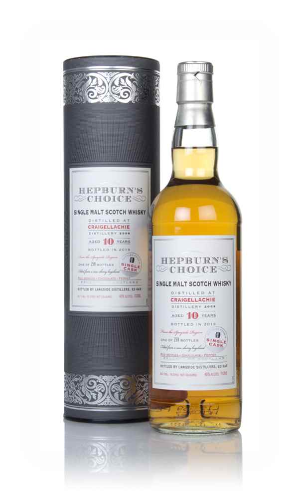 Виски Craigellachie 10 Years Old 2008 - Hepburn’s Choice 46% 0.7 л в тубусе - фото 1