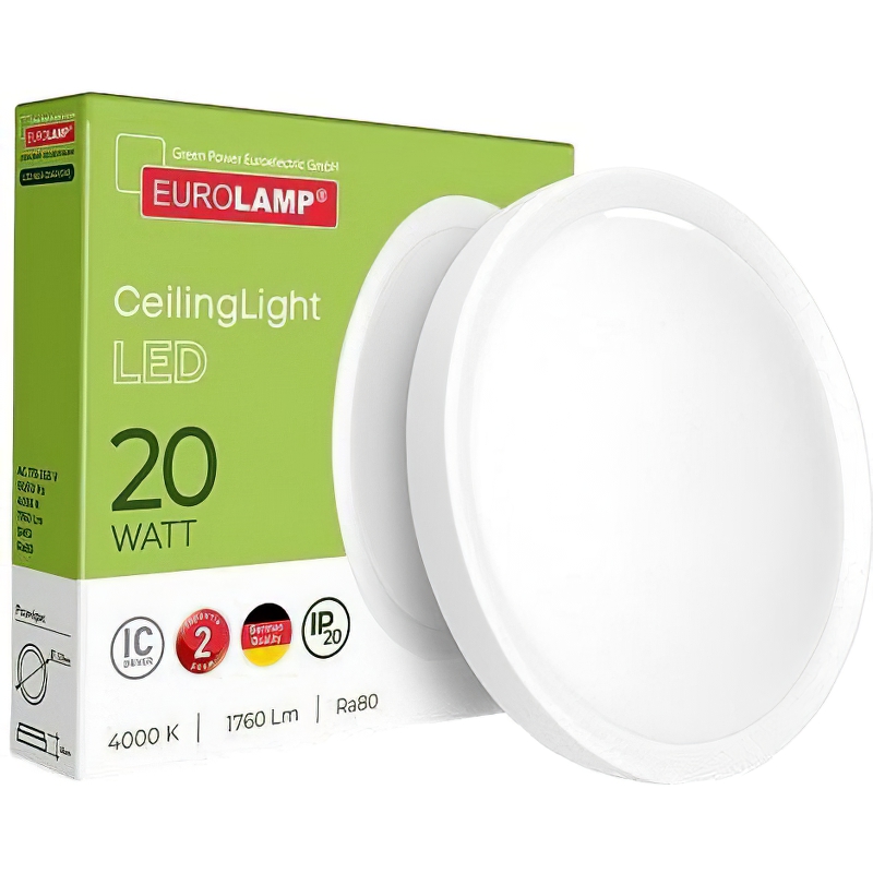 Світильник Eurolamp LED Easy click 20W 4000K круглий накладний (LED-NLR-20/40(GM)) - фото 1