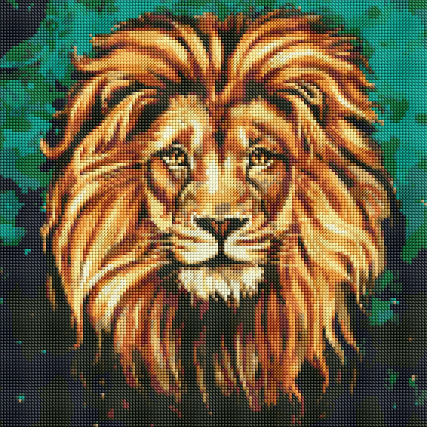 Набор с алмазной мозаикой Ідейка Роскошный лев, 40х40 см (AMO7505) - фото 1
