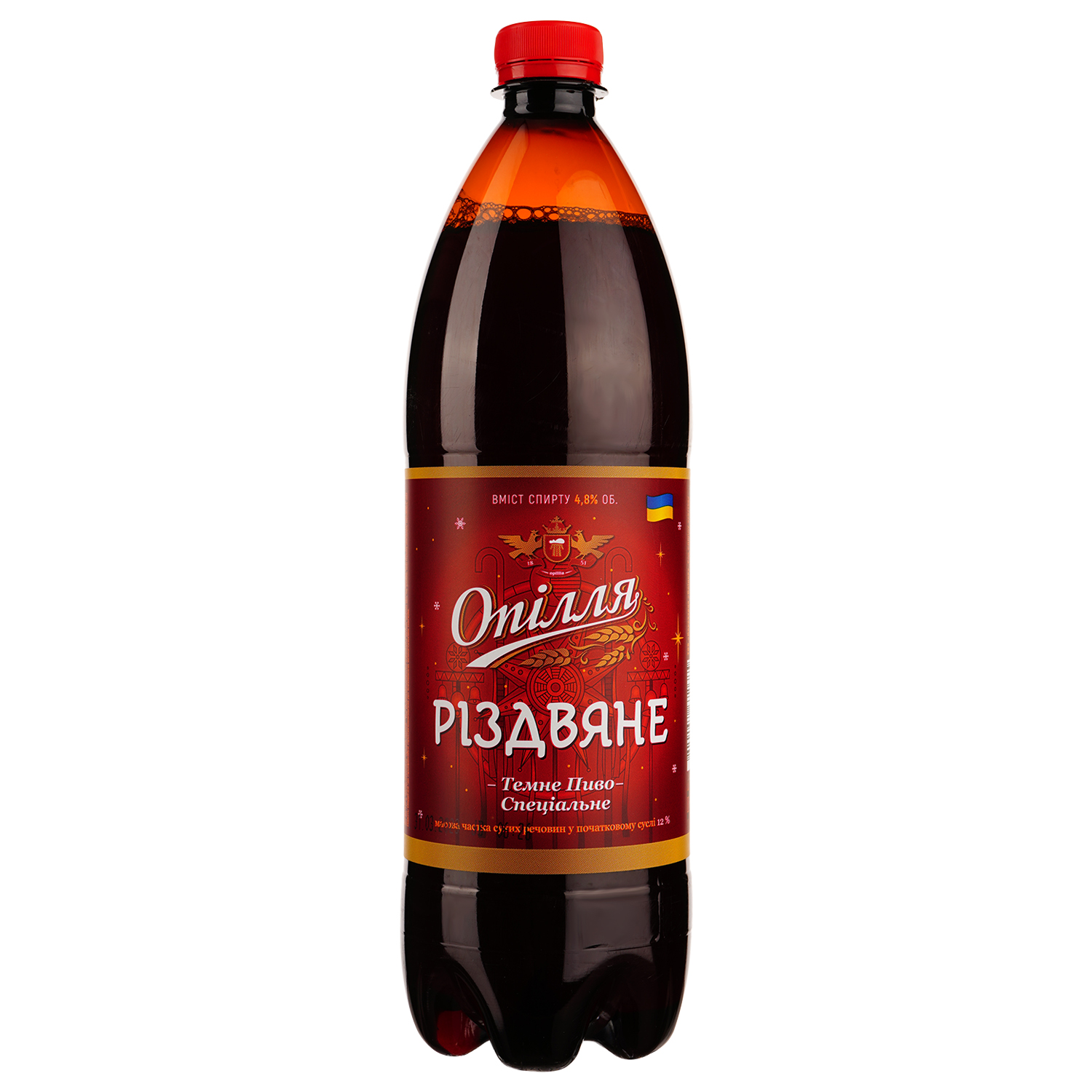 Пиво Опілля Рождественское, темное, 4,8%, 1 л - фото 1