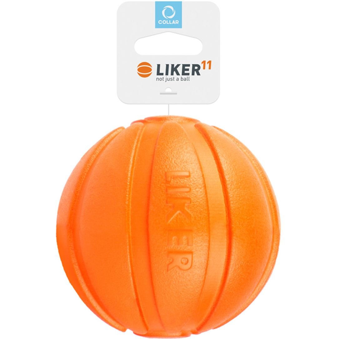 Мячик Liker 11 см оранжевый - фото 1