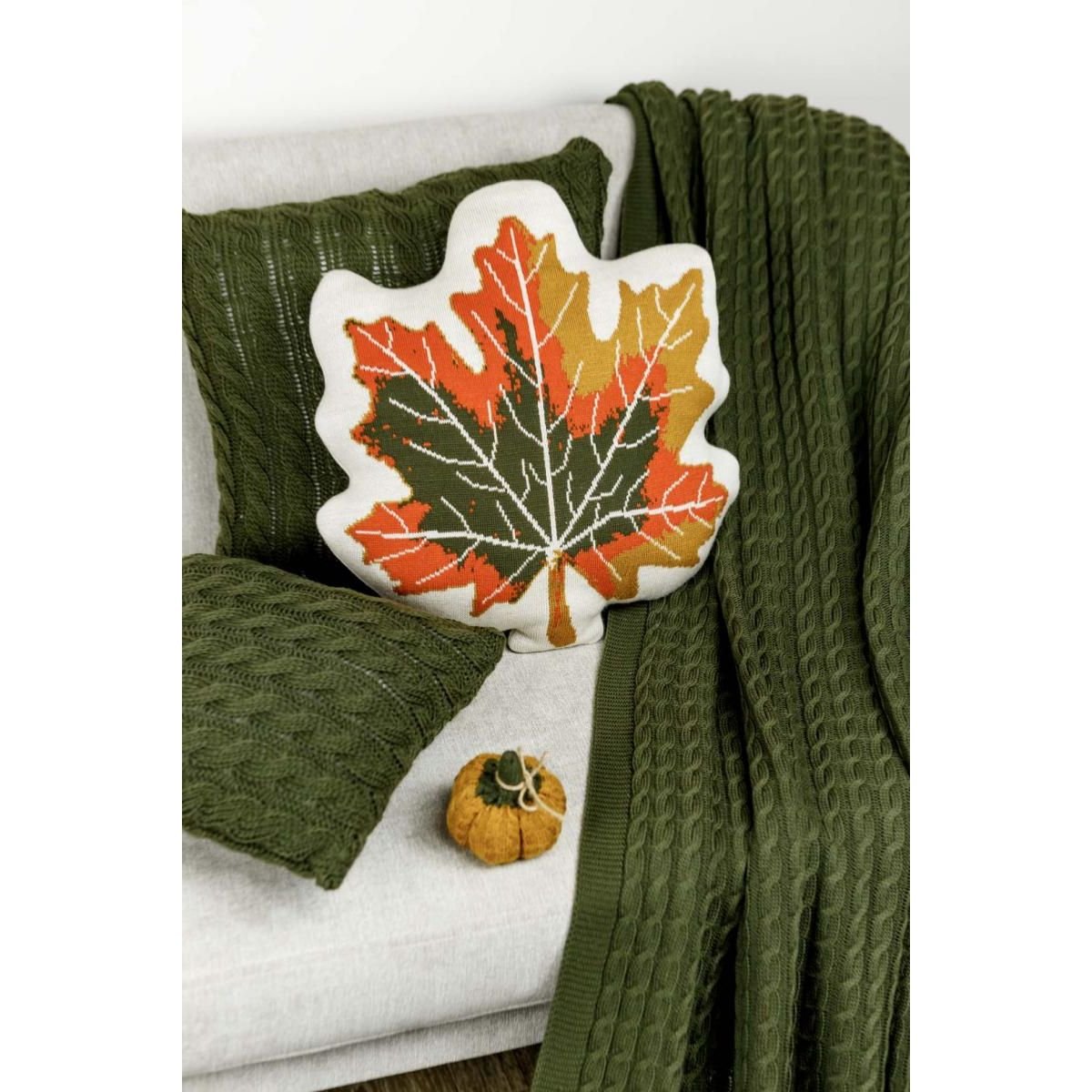 Декоративное текстильное изделие Прованс Подушка-лист, 40 см (30786) - фото 1
