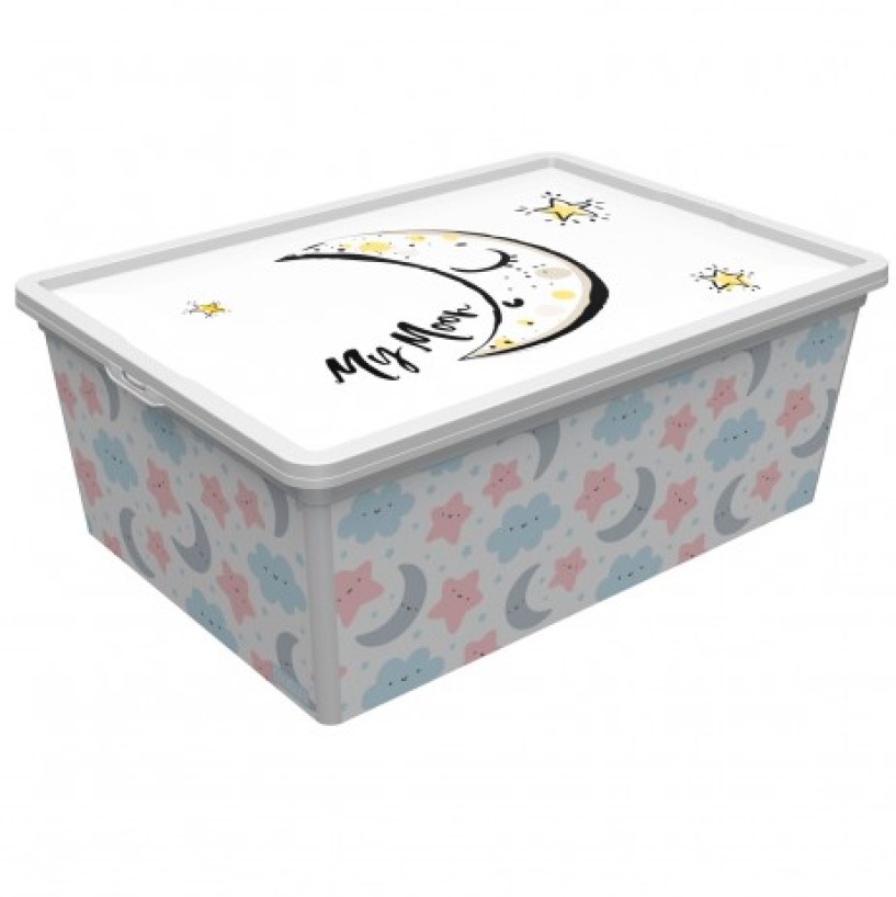 Коробка Qutu Trend Box Cute Sky, пластик, 10 л (TREND BOX с/к CUTE SKY 10л.) - фото 1