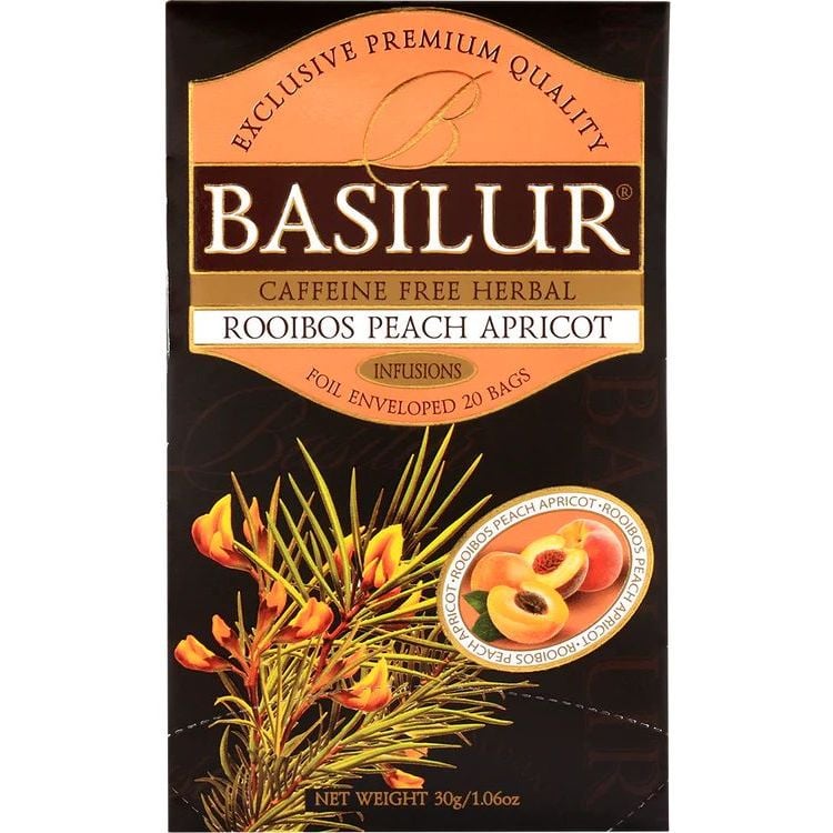 Чай Basilur Ройбуш персик-абрикос, 25 пакетиків (896899) - фото 1