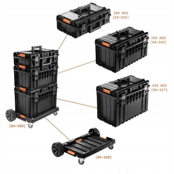 Модульная система для инструментов Neo Tools c платформой и колесами 3 модуля до 50 кг (84-259) - фото 2