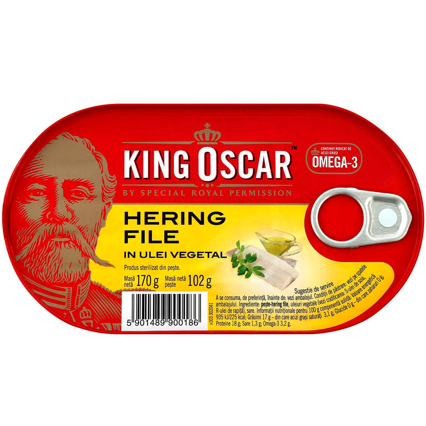 Оселедець King Oscar філе в олії 170 г (689480) - фото 1