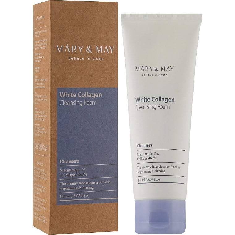 Пінка для вмивання з колагеном та ніацинамідом Mary & May White Collagen Cleansing Foam, 150 мл - фото 2