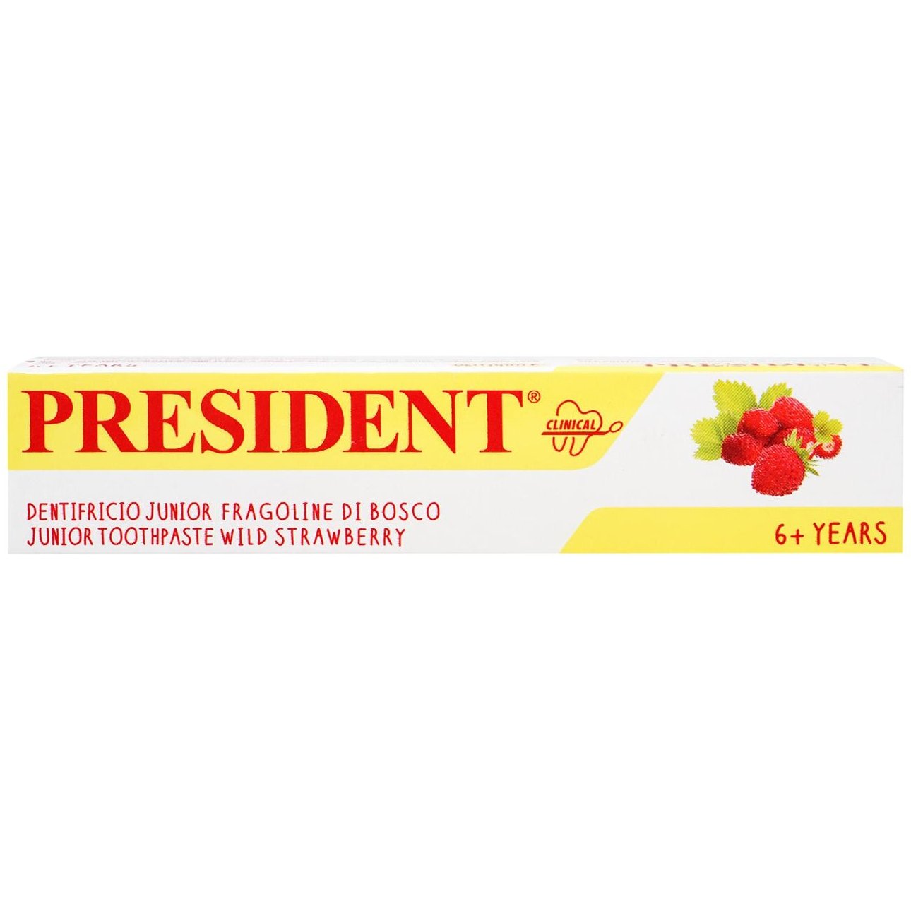Зубна паста President Junior Toothpaste Wild Strawberry 6+ years 50 мл - фото 1
