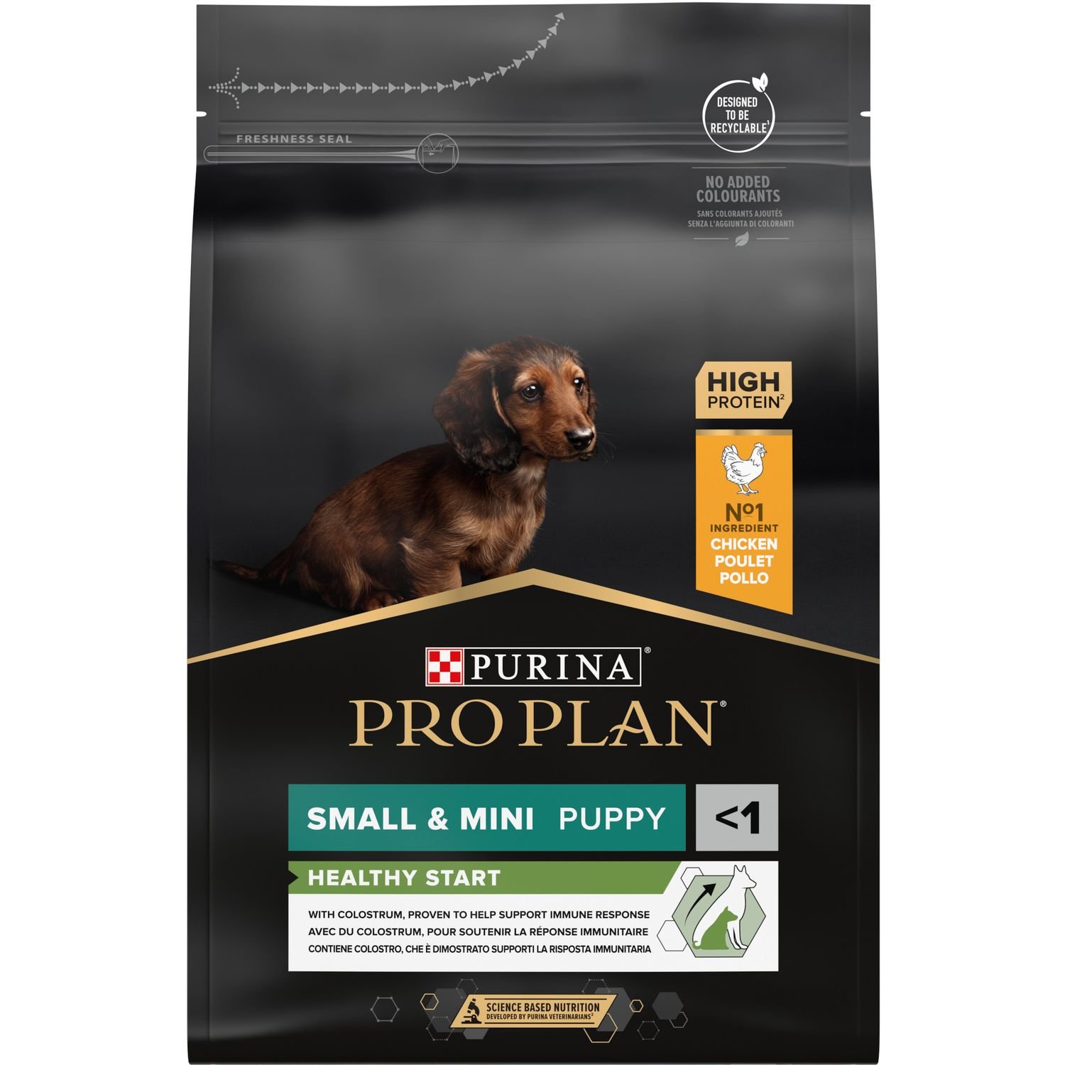 Сухой корм Purina Pro Plan Small & Mini Puppy <1 Healthy Start для щенков мелких пород с курицей 3 кг (12272132) - фото 1