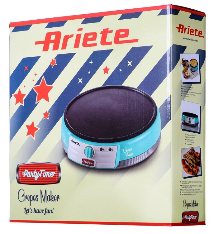 Блинница Ariete Crepes Maker Party Time 0202 голубая - фото 7