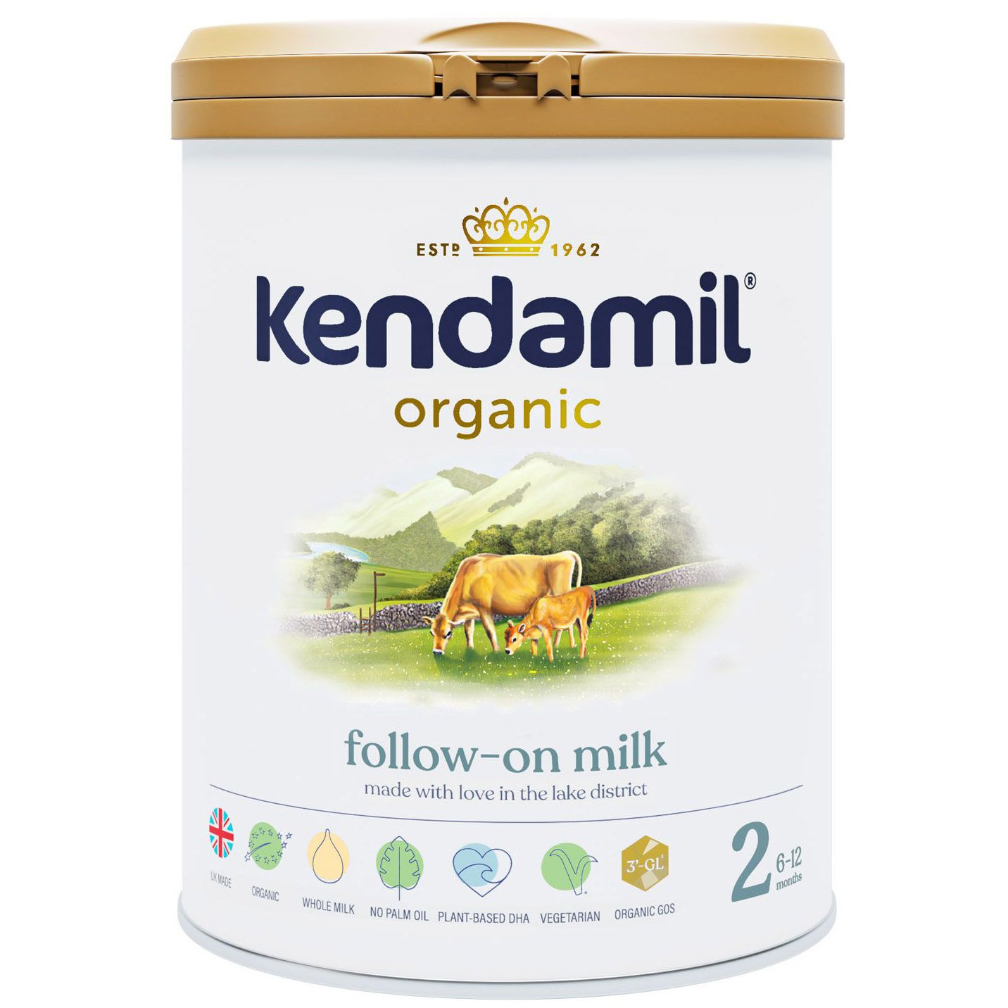 Органічна суха молочна суміш Kendamil Organic 2 для дітей 6-12 місяців 800 г (77000334) - фото 1