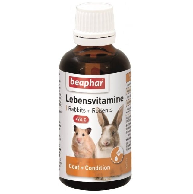 Мультивитаминная добавка Beaphar Lebensvitamine для грызунов и кроликов, 50 мл (13173) - фото 1