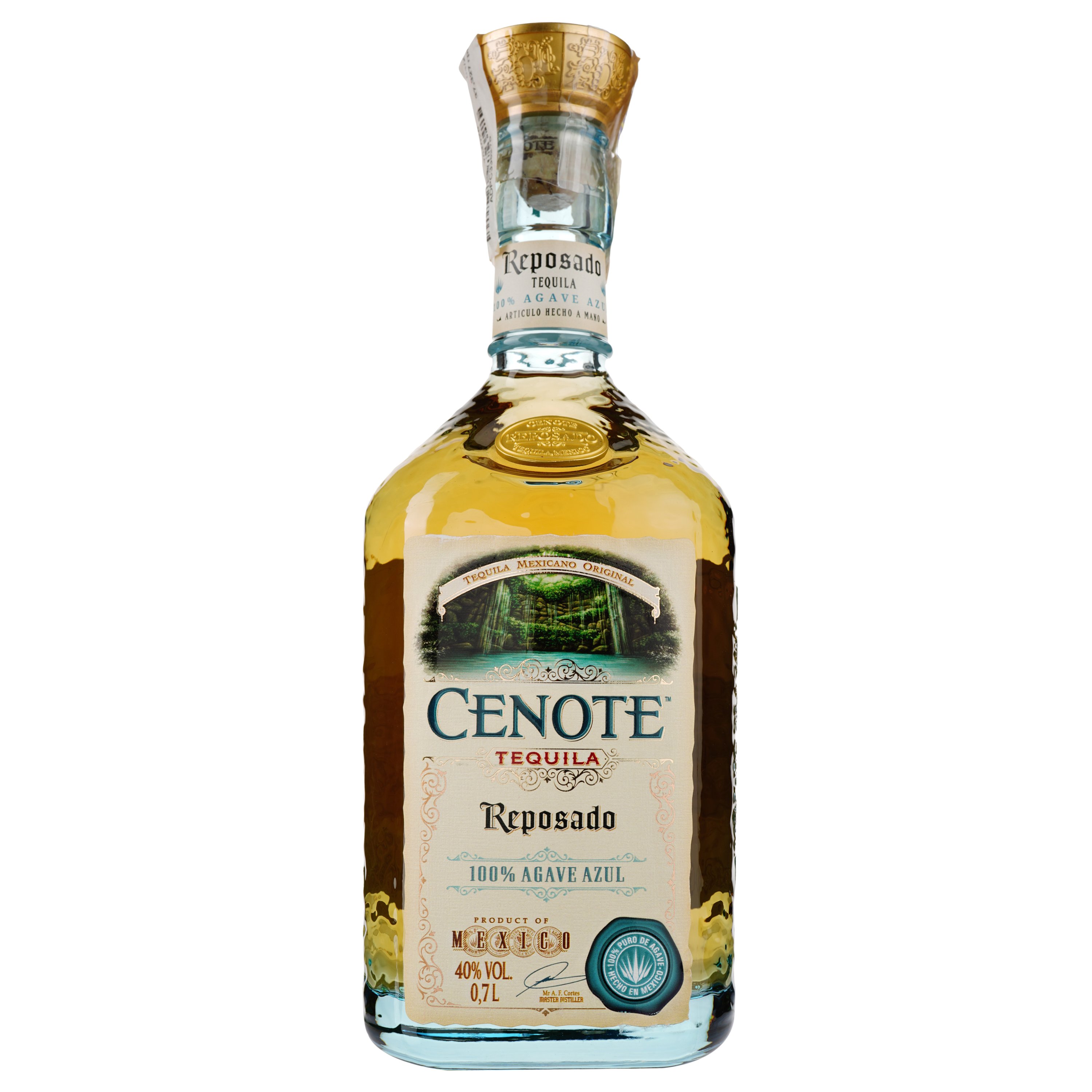 Текила Cenote Reposado 100% Agave, 40%, 0,7 л - фото 1