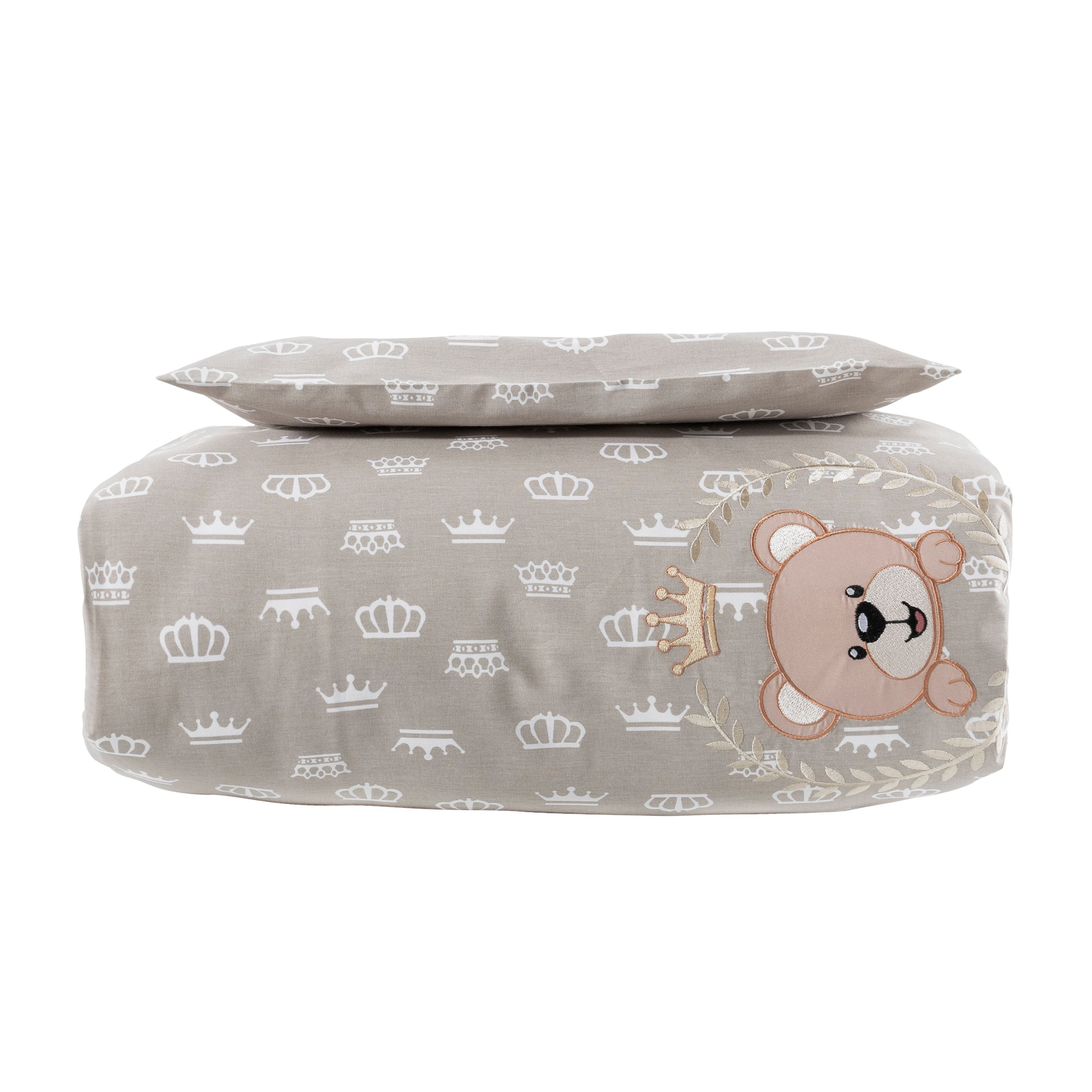 Комплект постельного белья для младенцев в кроватку Papaella Корона, бежевый, 135х100 см (8-33344) - фото 2
