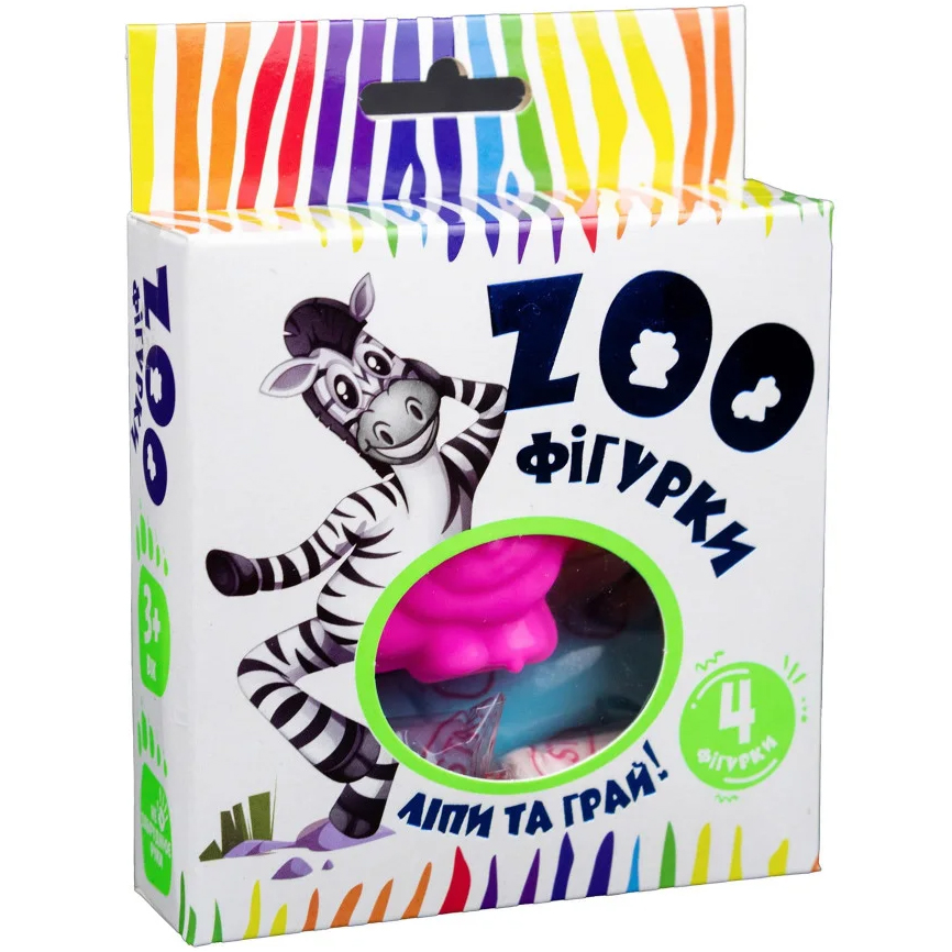 Набір для творчості Strateg Zoo фігури, 4 кольори (32059) - фото 1