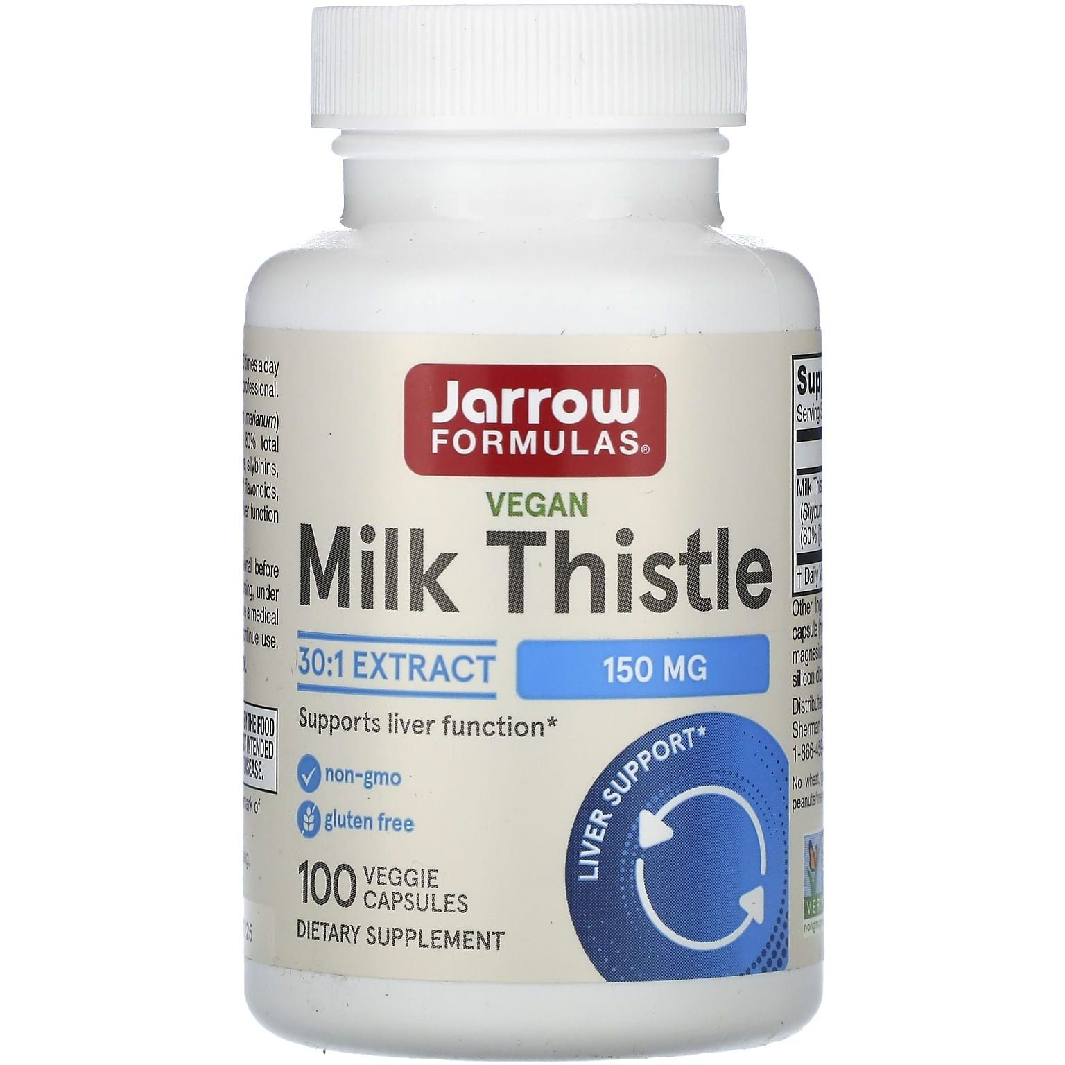 Розторопша Jarrow Formulas Milk Thistle 150 мг 100 вегетаріанських капсул - фото 1