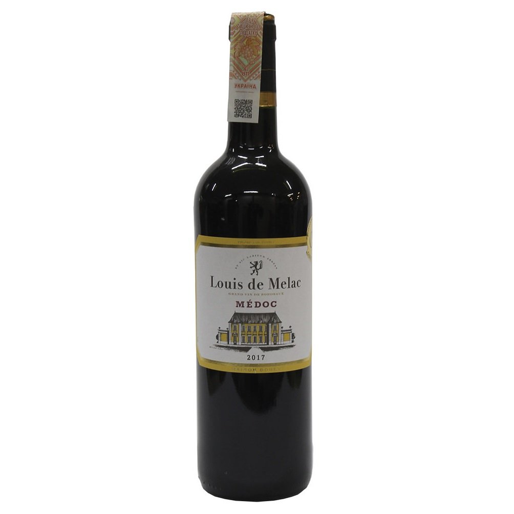 Вино Maison Bouey Louis de Melac, червоне, сухе, 13,5%, 0,75 л (8000018899614) - фото 1