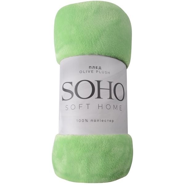 Плед Soho Olive plush, 220х200 см, світло-зелений (1212К) - фото 3