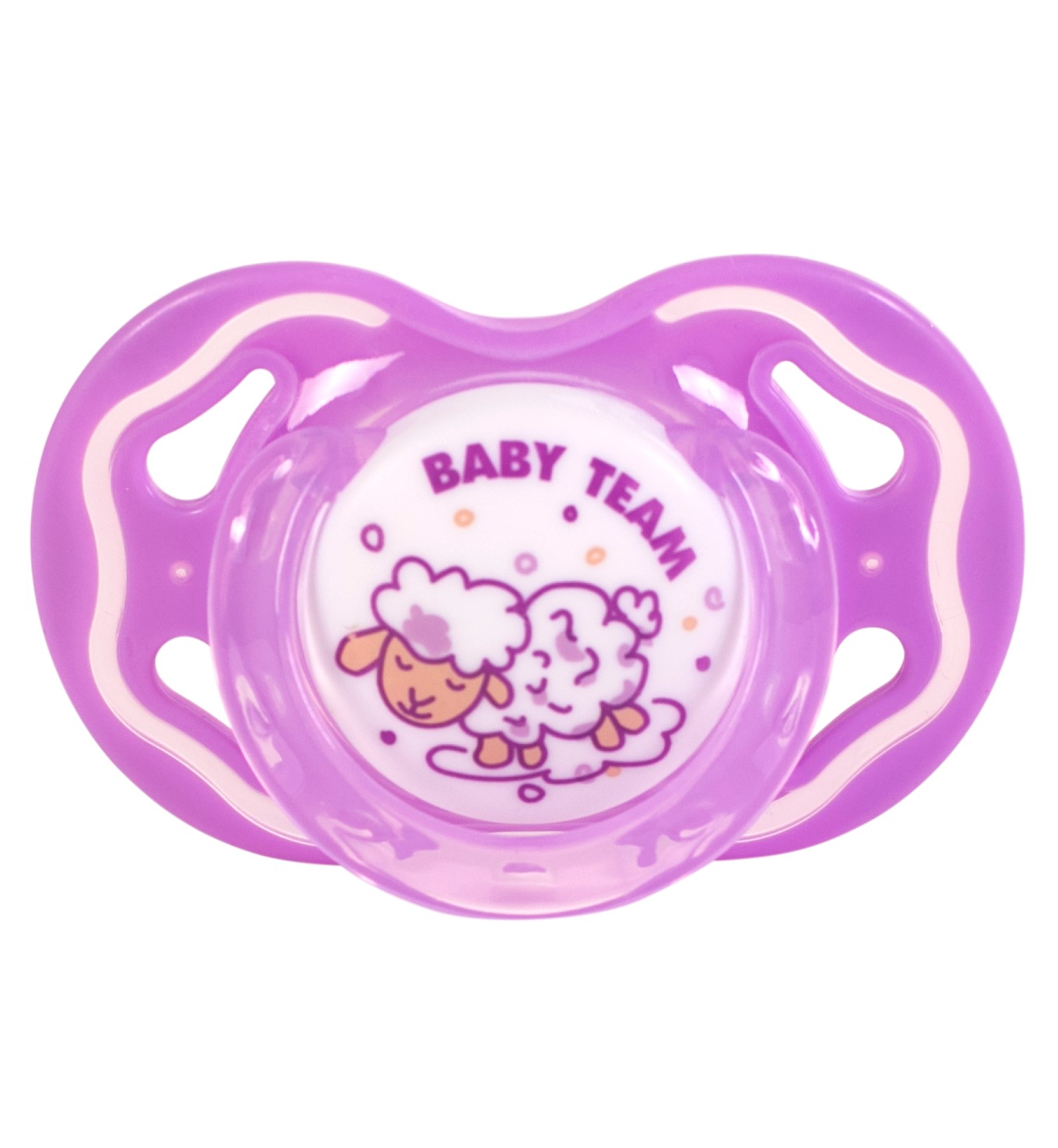 Пустушка силіконова Baby Team, ортодонтична, 6+ міс., фіолетовий (3011_фиолетовый) - фото 1