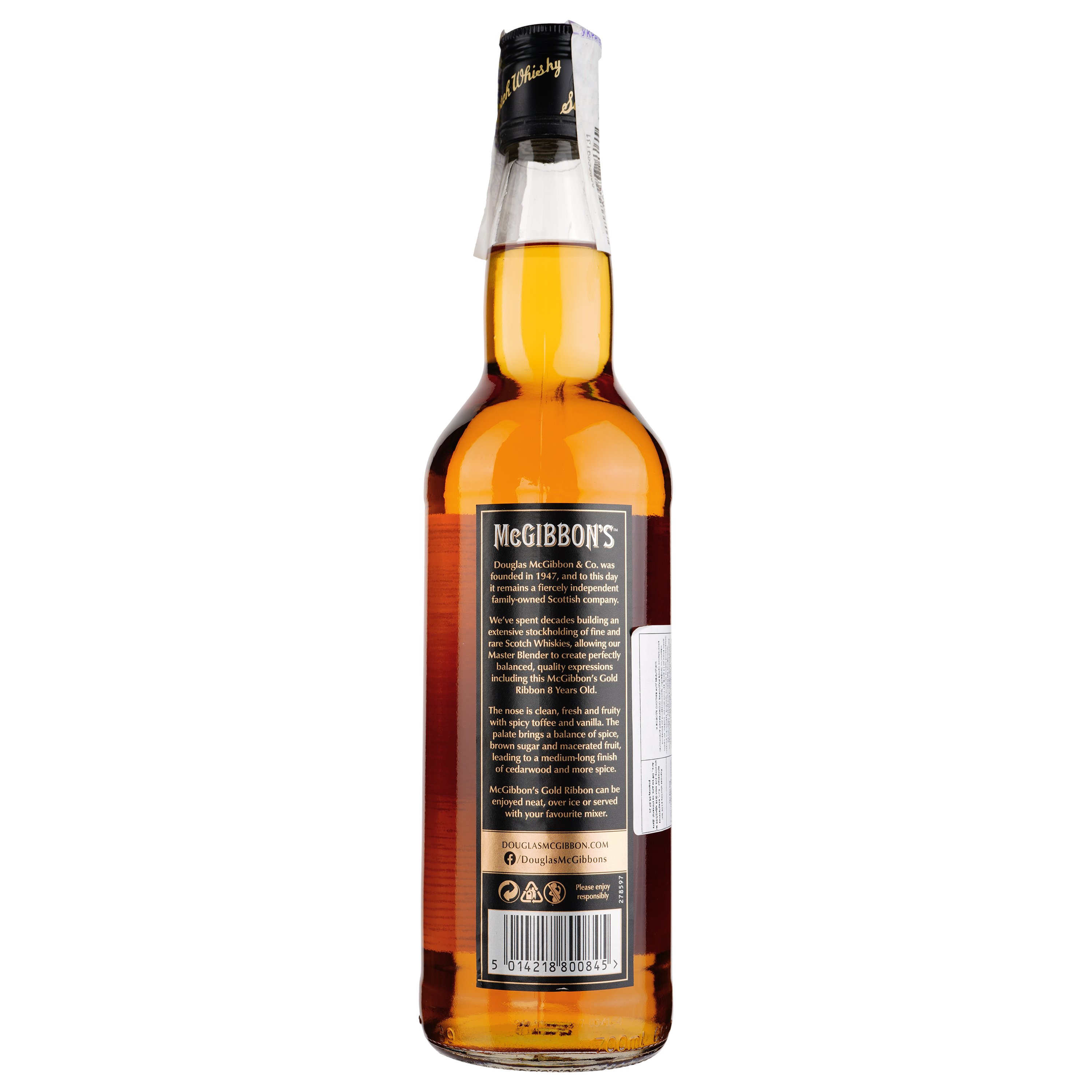 Виски Mc Gibbons Blended Scotch Whisky 8 yo, 40%, 0,7 л - фото 2