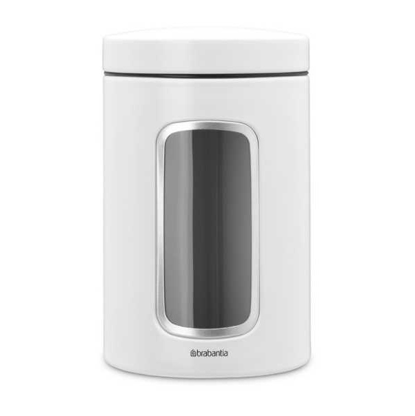 Емкость Brabantia Window Canister для хранения сыпучих продуктов, 1,4 л, серебристый (306082) - фото 1