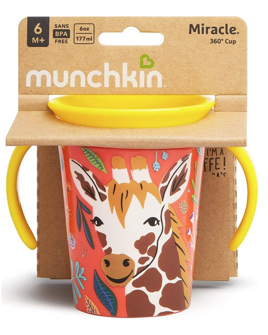 Чашка-непроливайка Munchkin Miracle 360 WildLove Жираф, 177 мл, желтый (051833) - фото 5