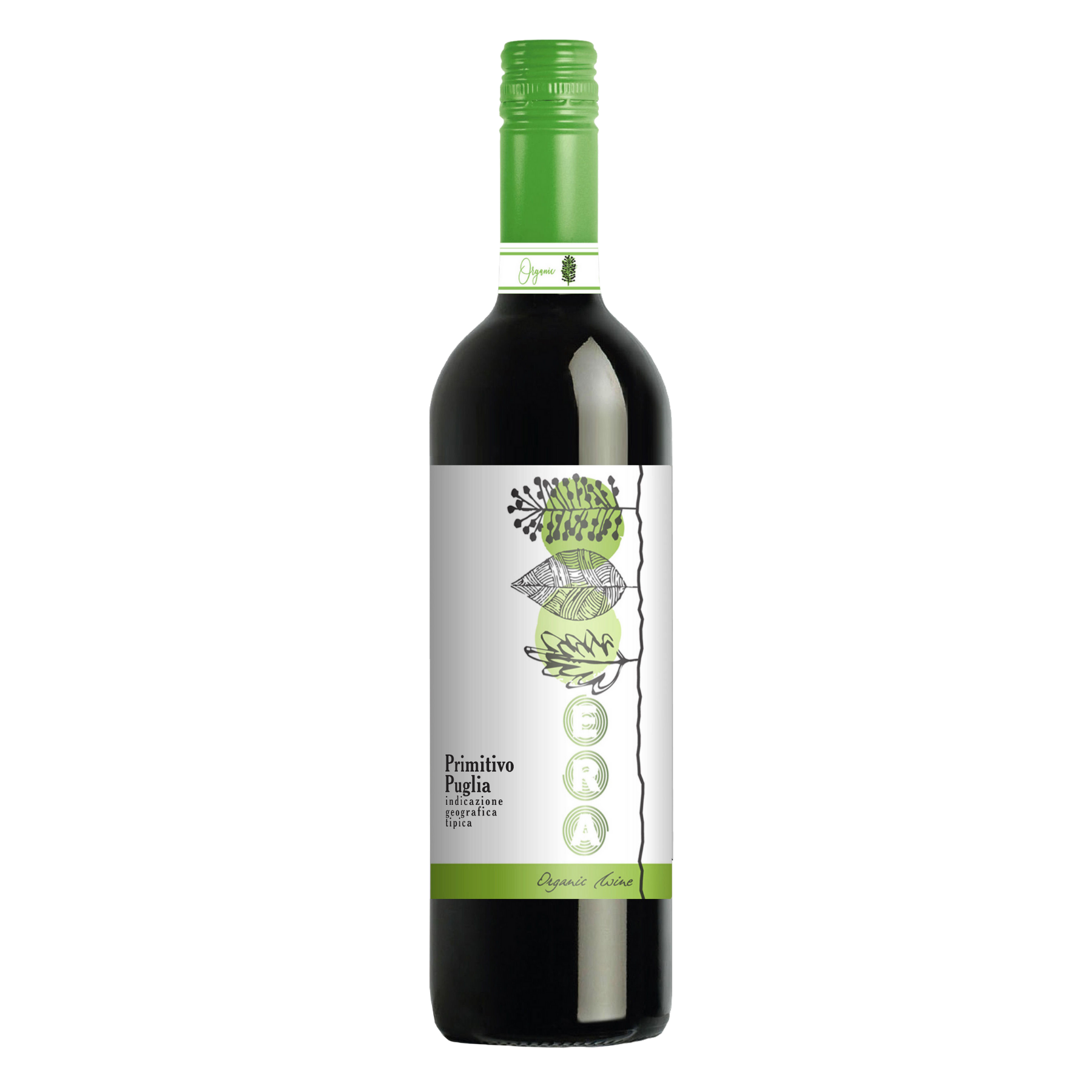 Вино Era Primitivo Puglia Organic, красное, сухое, 13%, 0,75 л - фото 1
