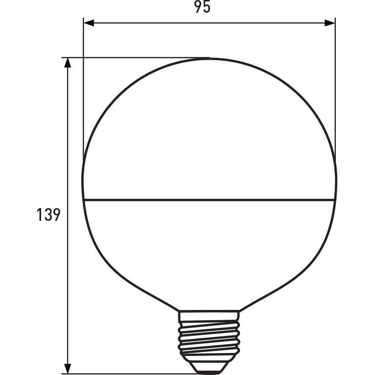 Світлодіодна лампа Eurolamp LED Ecological Series, G95, 15W, E27, 3000K (LED-G95-15272(P)) - фото 3