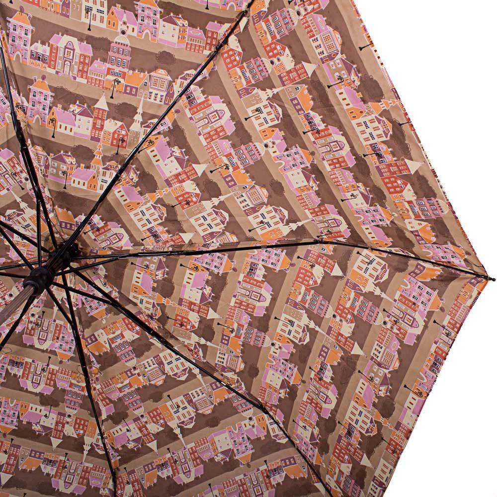 Женский складной зонтик полуавтомат Airton 99 см бежевый - фото 3