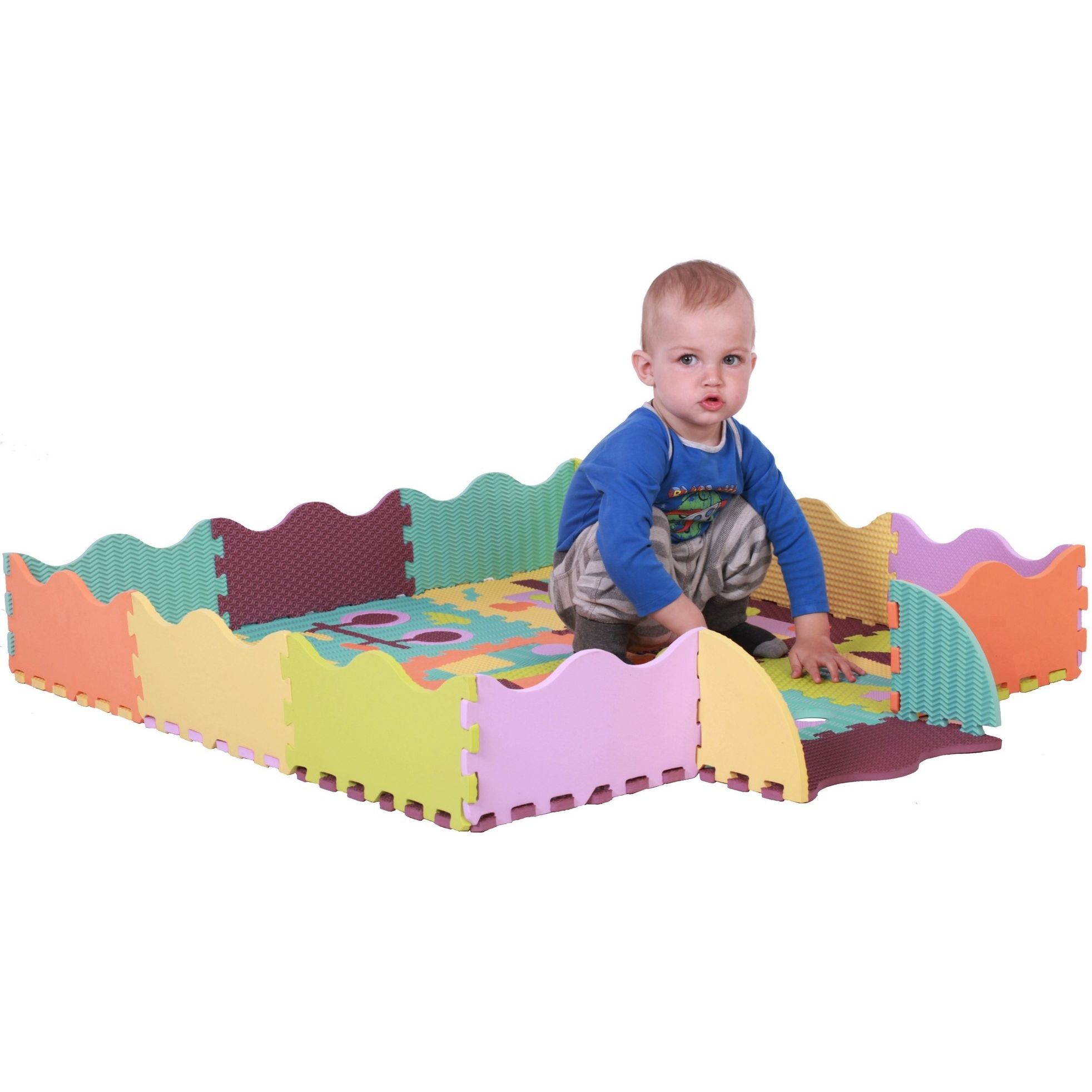 Детский игровой коврик-пазл Baby Great Быстрый транспорт, с бортиком, 122х122 см (GB-M129V2Е) - фото 4