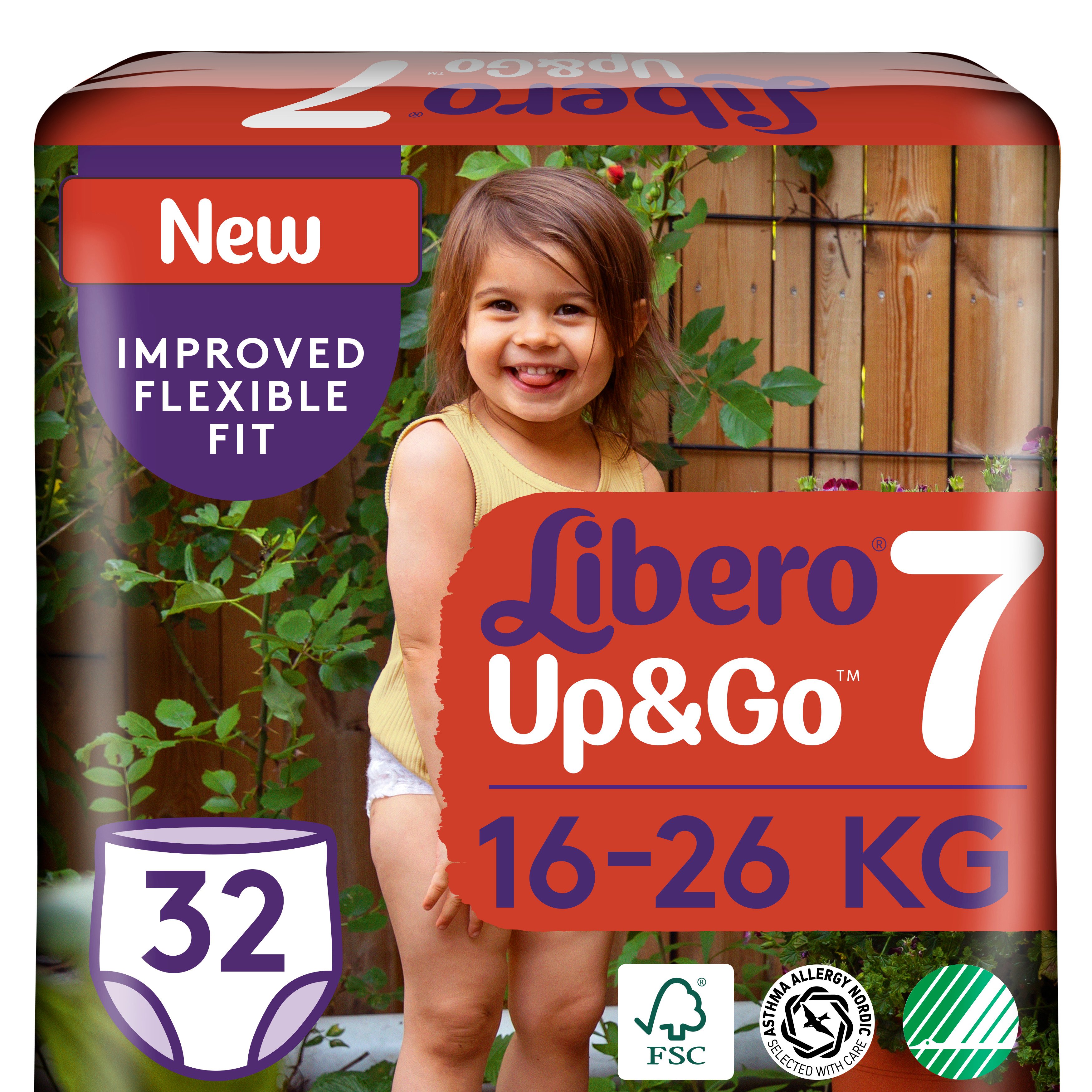Підгузки-трусики Libero Up&Go 7 (16-26 кг), 32 шт. - фото 1