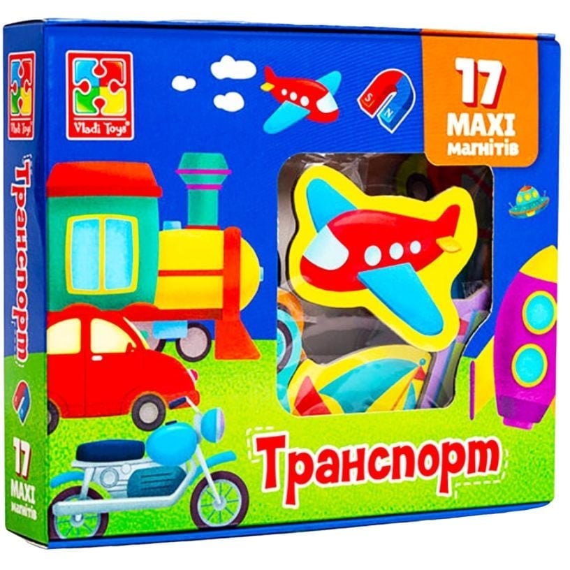 Набір магнітів Vladi Toys Транспорт, 17 шт. (VT3106-26) - фото 1