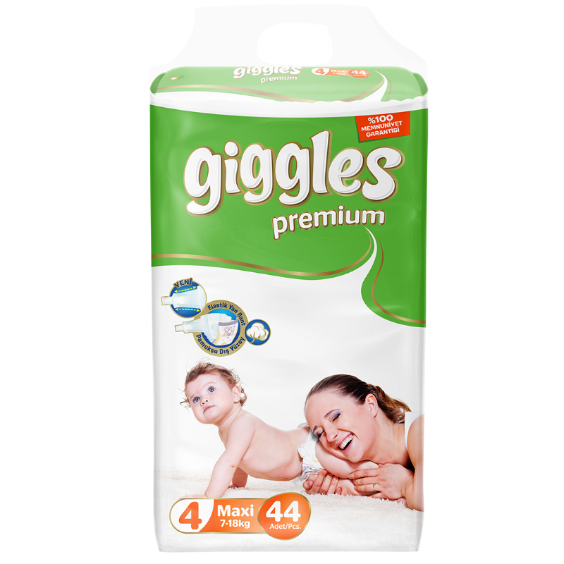 Підгузки дитячі Giggles Premium 4+ (7-18 кг), 44 шт. - фото 1