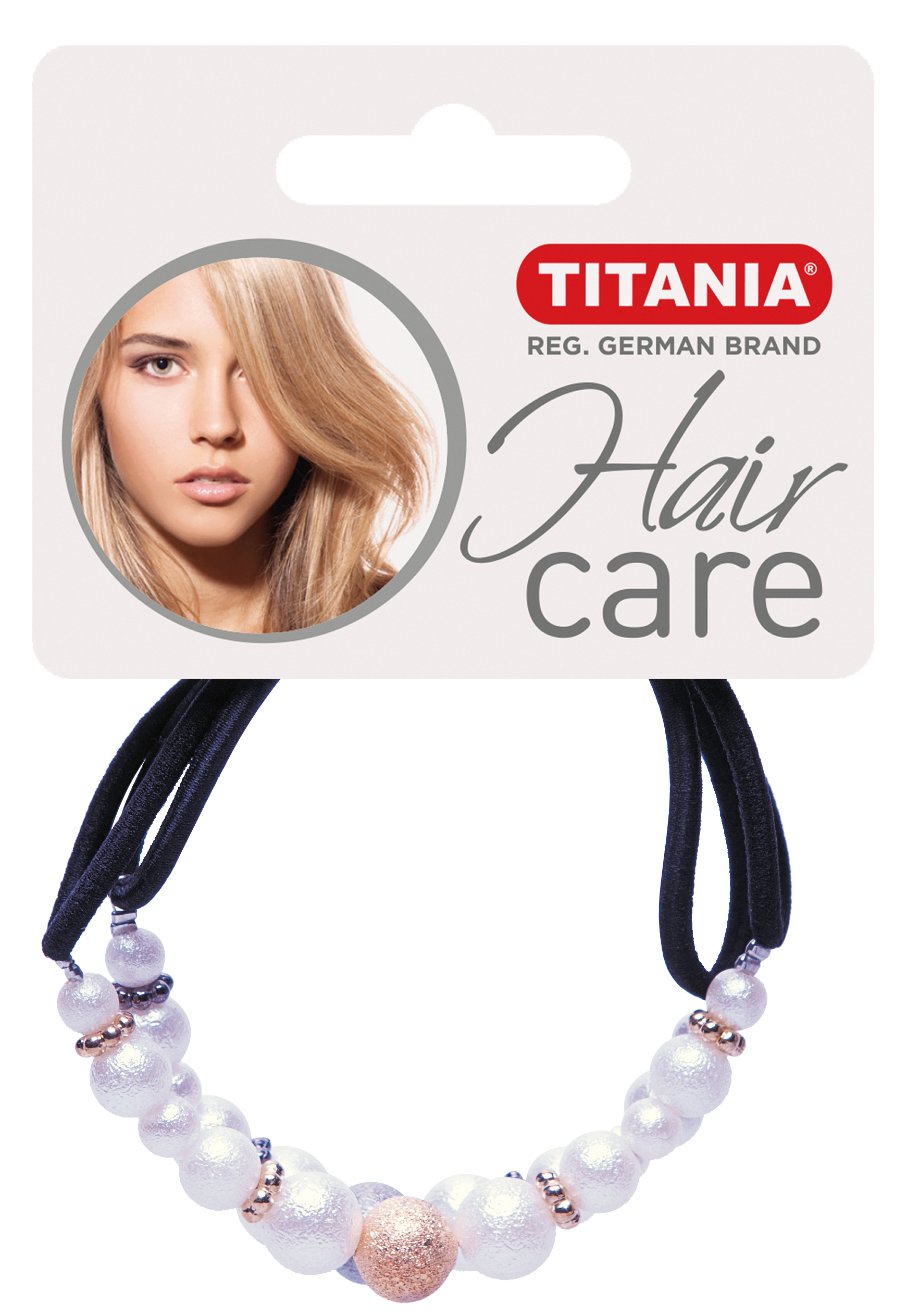 Набір резинок для волосся Titania, 6 см, чорні, 2 шт. (8169) - фото 1
