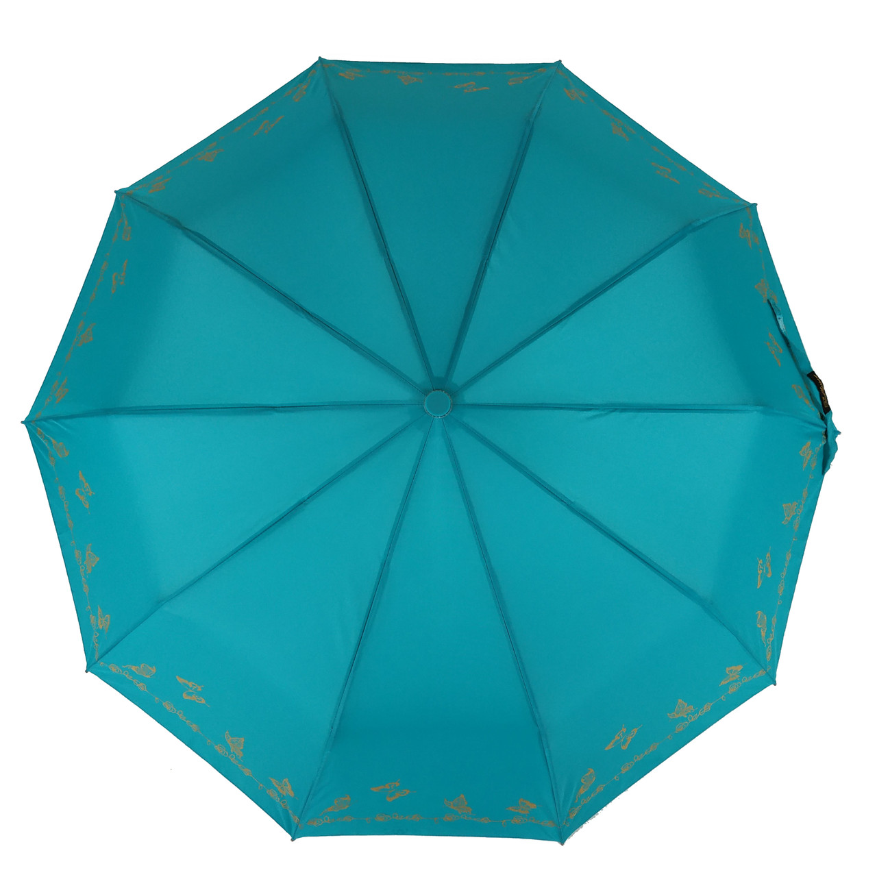 Женский складной зонтик полуавтомат Bellissimo 99 см бирюзовый - фото 3