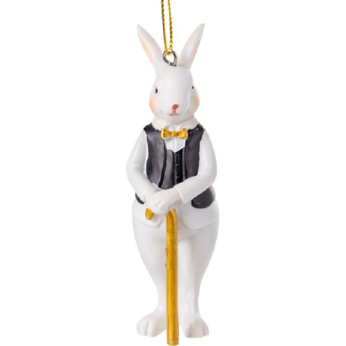 Фігурка декоративна Lefard Кролик з тростиною, 10 см (192-248) - фото 1
