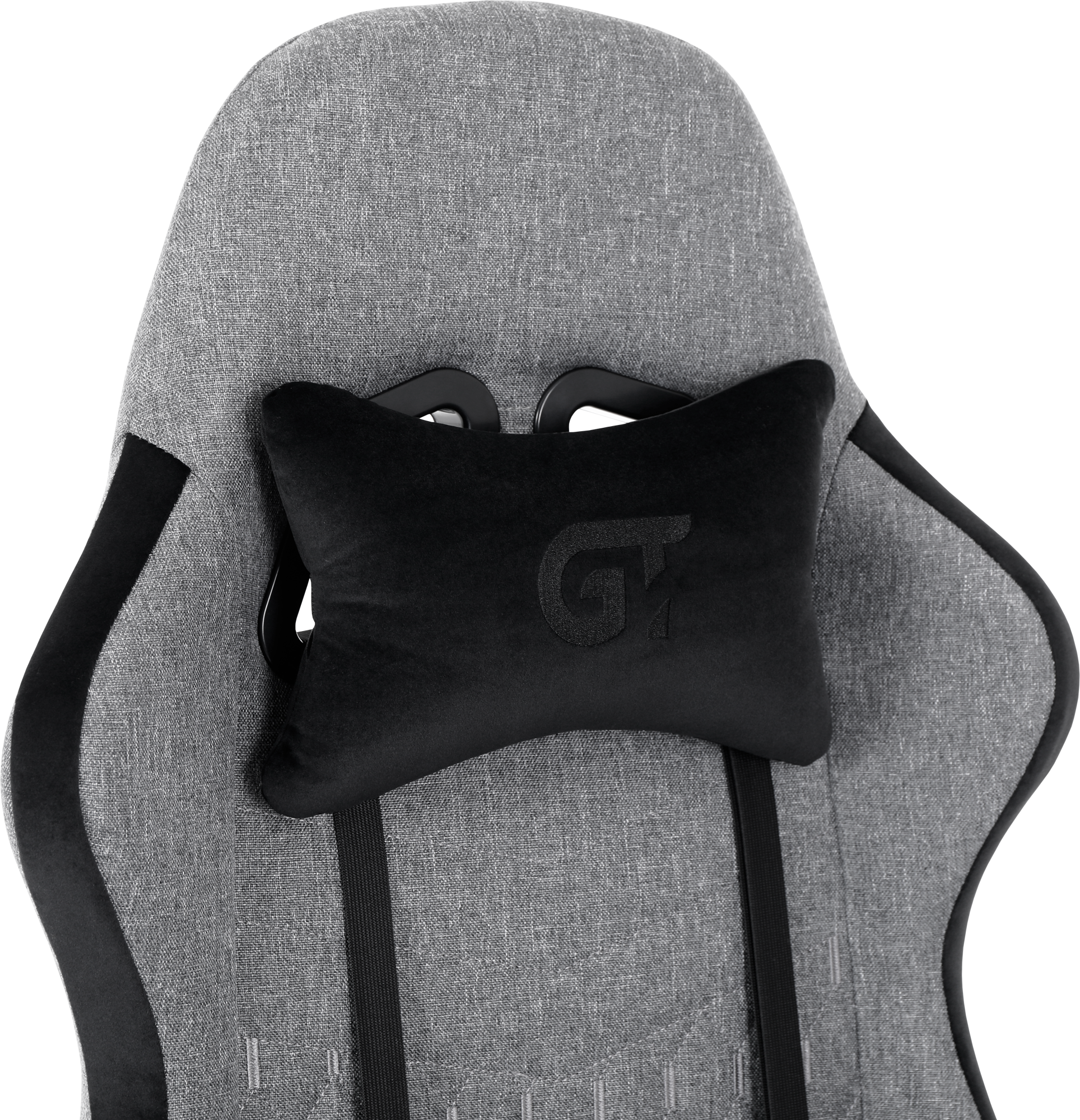 Геймерское кресло GT Racer серое с черным (X-2324 Fabric Gray/Black Suede) - фото 7
