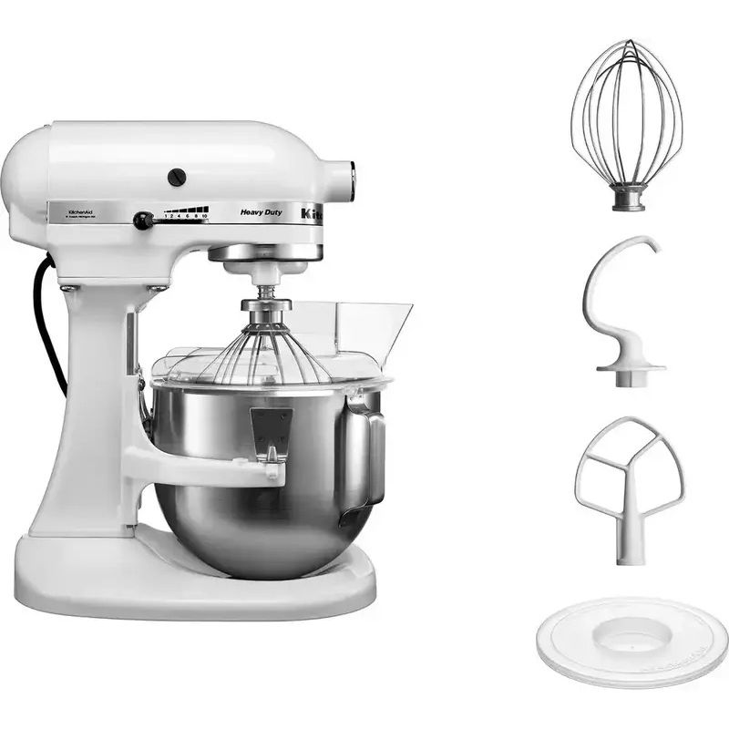 Планетарний міксер KitchenAid Heavy Duty 4.8 л білий (5KPM5EWH) - фото 4