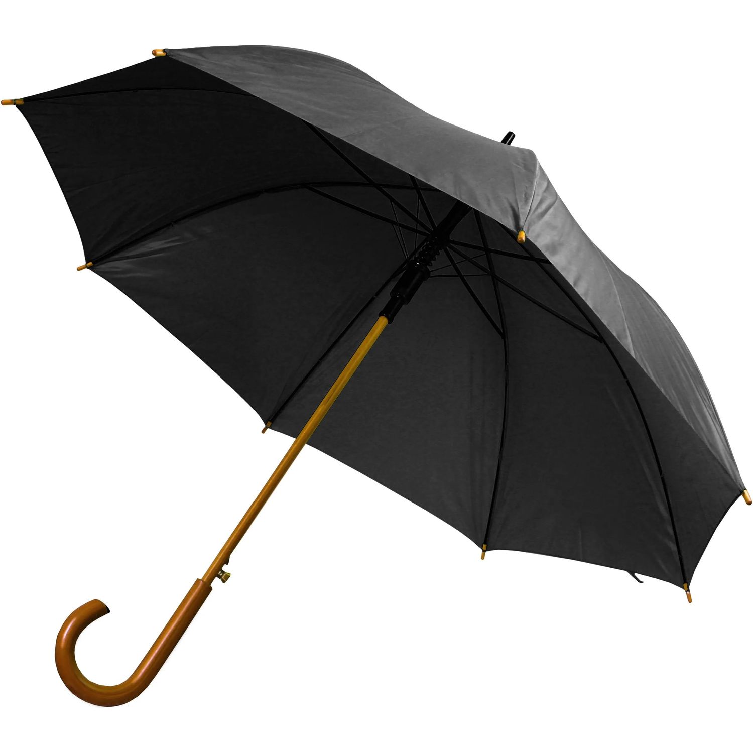 Зонт-трость Bergamo Toprain, черный (4513103) - фото 1