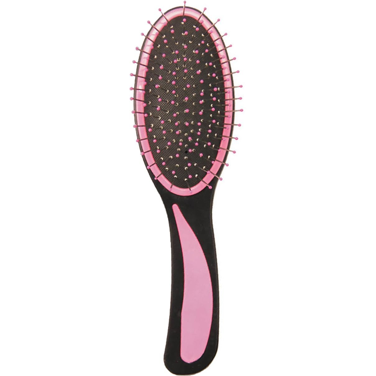 Щітка масажна для волосся SPL, чорна з рожевим - фото 1