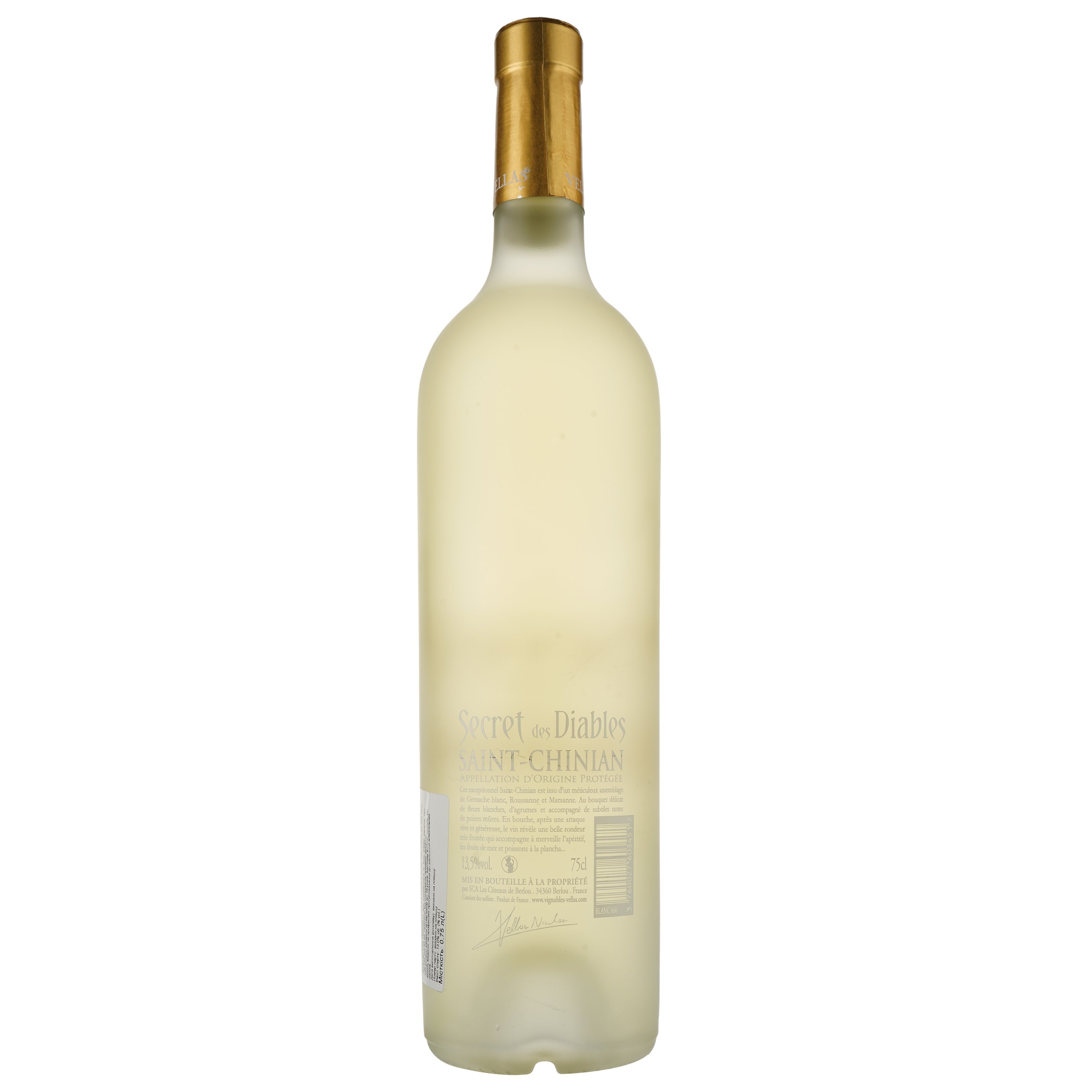 Вино Secret Des Diables Blanc AOP Saint Chinian, біле, сухе, 0.75 л - фото 2