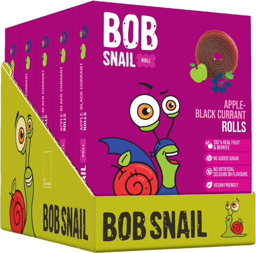 Набор фруктовых конфет Bob Snail Яблочно-Смородиновые (5 шт. х 100 г) - фото 1