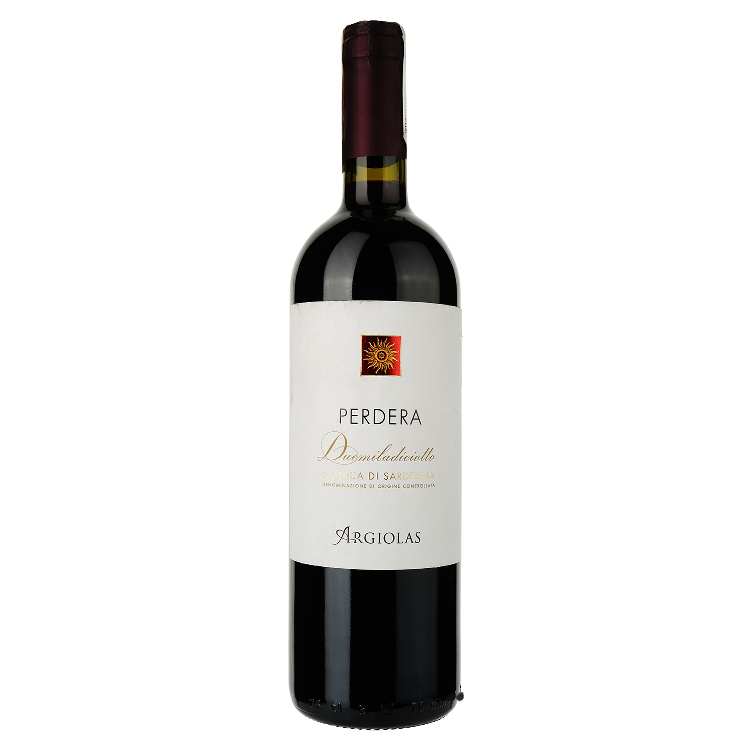 Вино Argiolas Perdera, красное, сухое, 13,5%, 0,75 л (35309) - фото 1