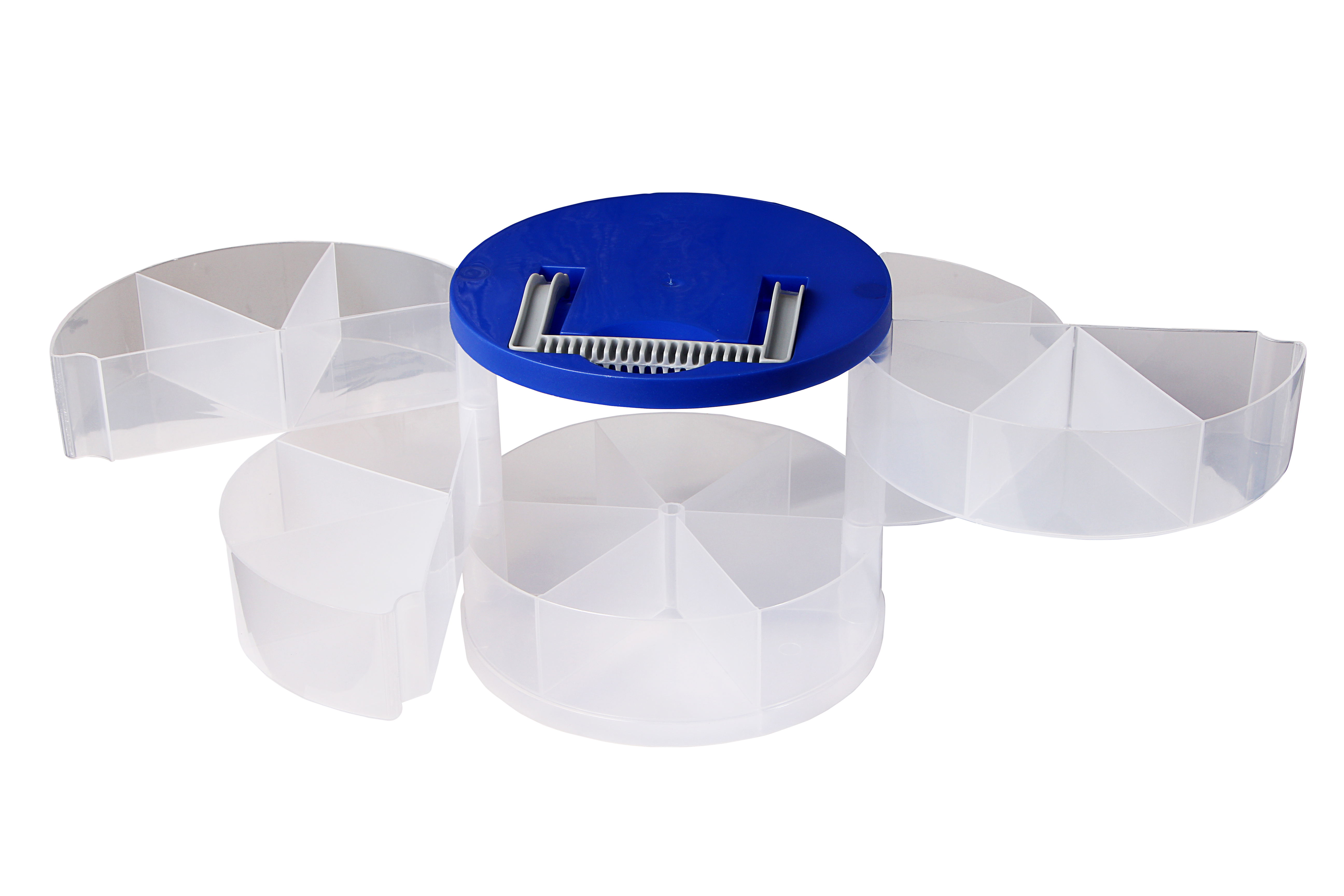 Ящик пластиковий круглий Heidrun Даймікс, 20х18 см, блакитний (700) - фото 2