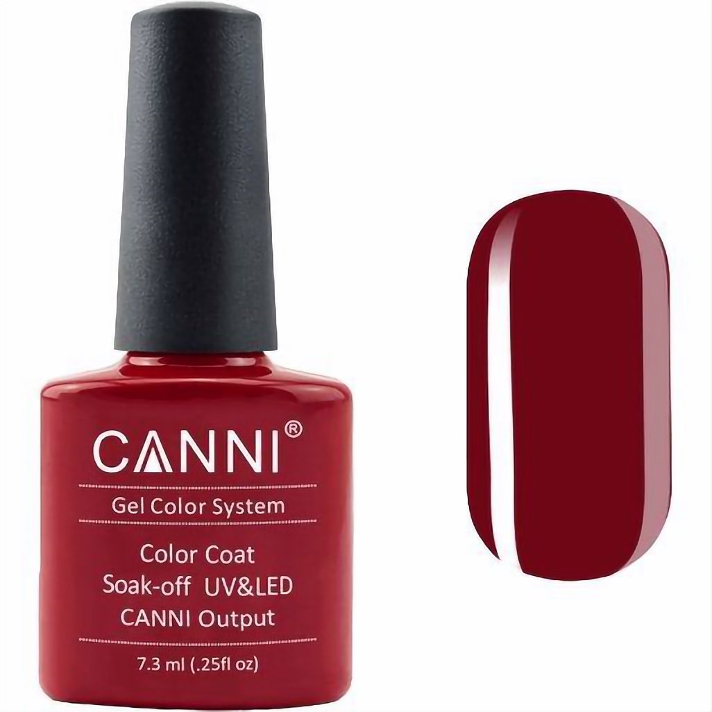 Гель-лак Canni Color Coat Soak-off UV&LED 27 темно-червоний 7.3 мл - фото 1