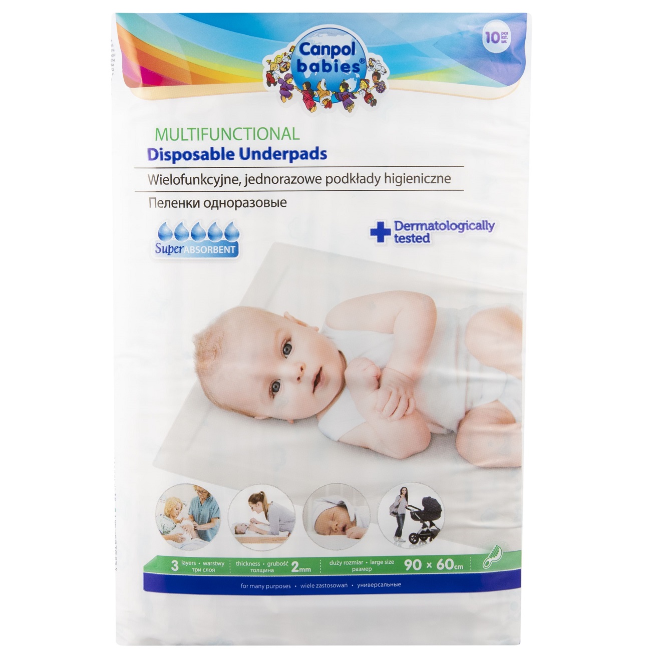 Одноразовые пеленки Canpol Babies, 90х60 см, 10 шт. (78/002) - фото 1