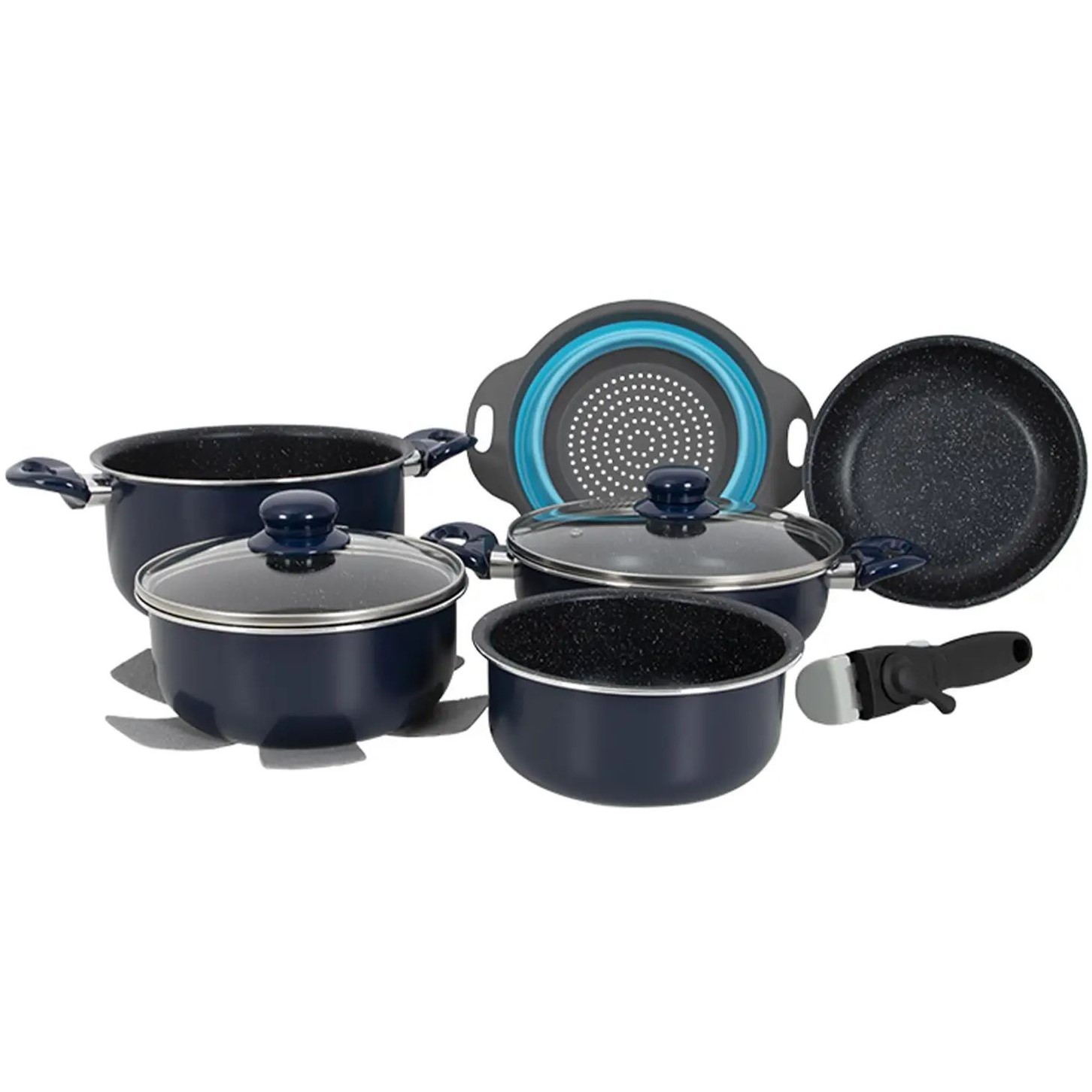 Набір посуду Gimex Cookware Set induction Blue 9 предметів (6977225) - фото 1